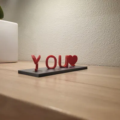 Bảng tên đôi Valentine (Love, You)