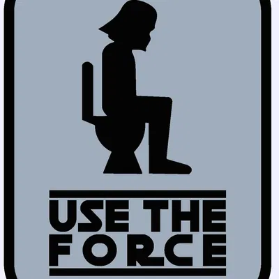 Bảng hiệu nhà vệ sinh Star Wars (Use the Force)