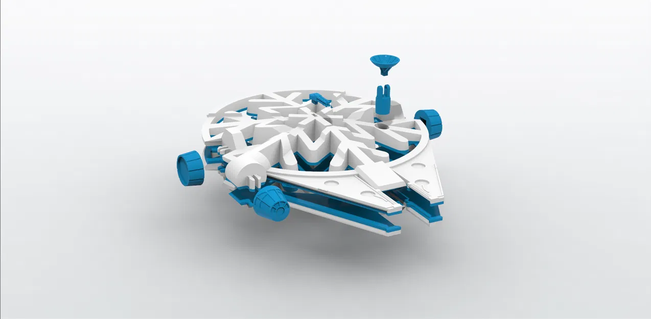 Snowflake Millennium Falcon – Ornament bông tuyết mùa đông - Image 2