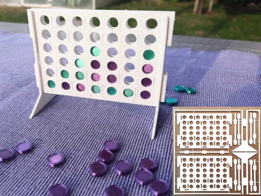 Connect 4 / 4 in a row / 4 Gewinnt Kit Card - Image 1