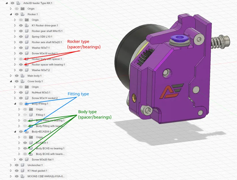 Feeder Artis3D Type KK (cho Creality K1/K1MAX) - Image 11