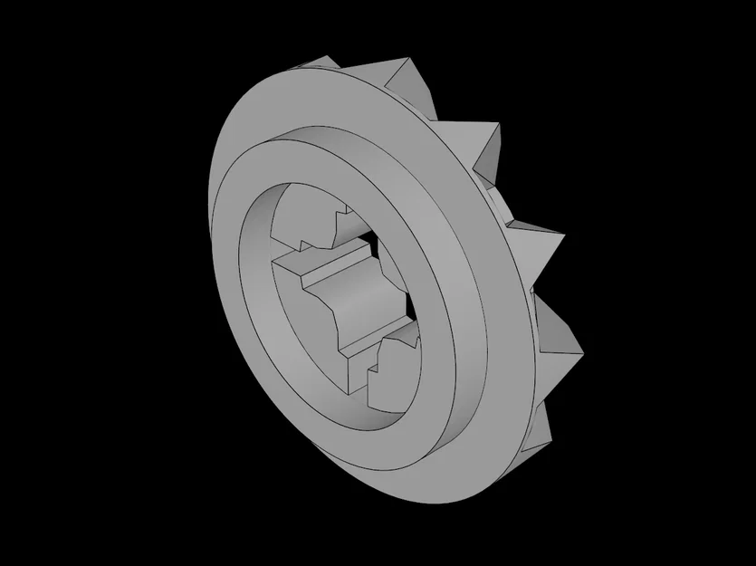 Lego Compatible (6589.dat) Technic Gear 12 Tooth Bevel tương thích LEGO - Image 1