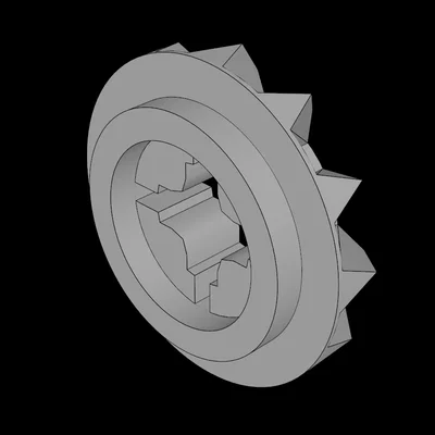Lego Compatible (6589.dat) Technic Gear 12 Tooth Bevel tương thích LEGO