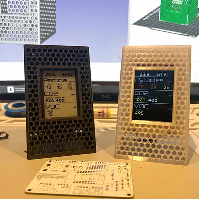 Bản remix hoàn chỉnh Sensorbox: E-Paper, LCD, đo nhiệt tốt hơn, dễ lắp, không ốc mặt trước