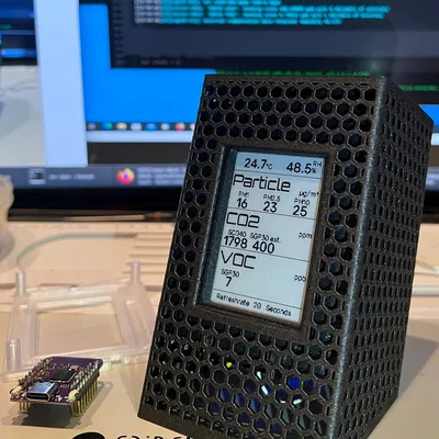 Bản remix hoàn chỉnh Sensorbox: E-Paper, LCD, đo nhiệt tốt hơn, dễ lắp, không ốc mặt trước