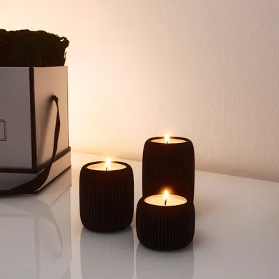 Đế nến Tealight (Tealight Holder) gân sọc tối giản