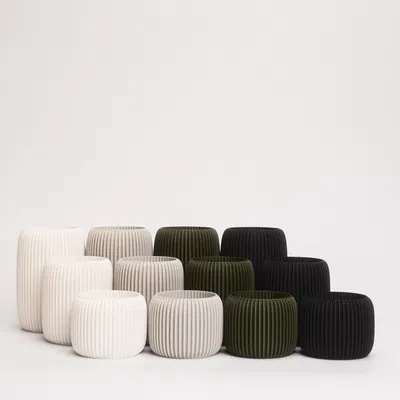 Đế nến Tealight (Tealight Holder) gân sọc tối giản