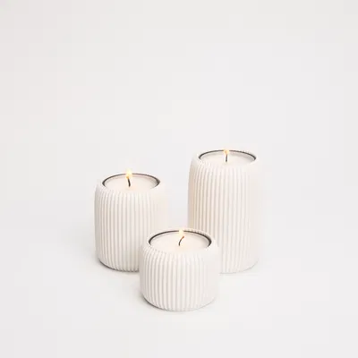 Đế nến Tealight (Tealight Holder) gân sọc tối giản