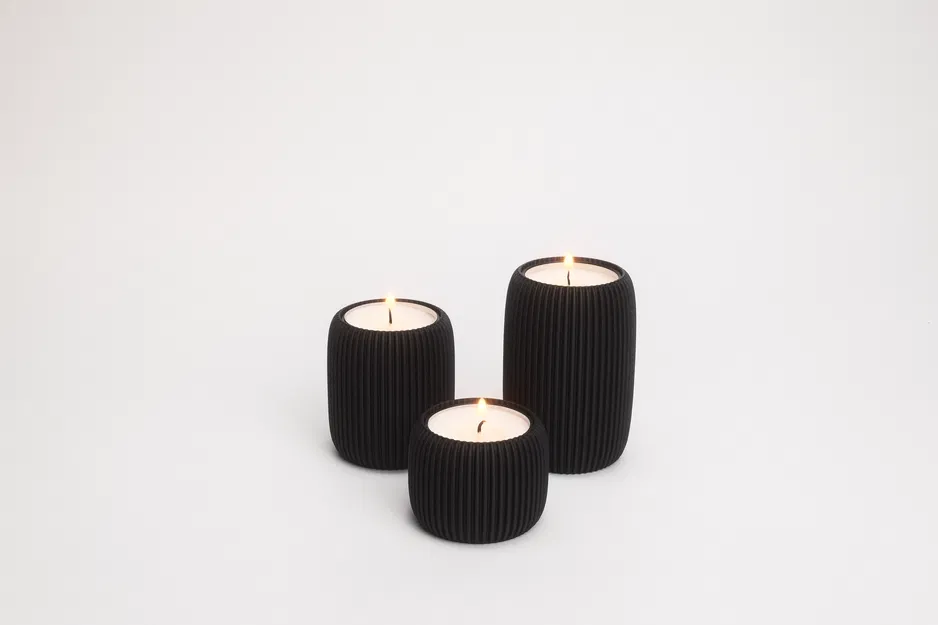Đế nến Tealight (Tealight Holder) gân sọc tối giản - Image 6
