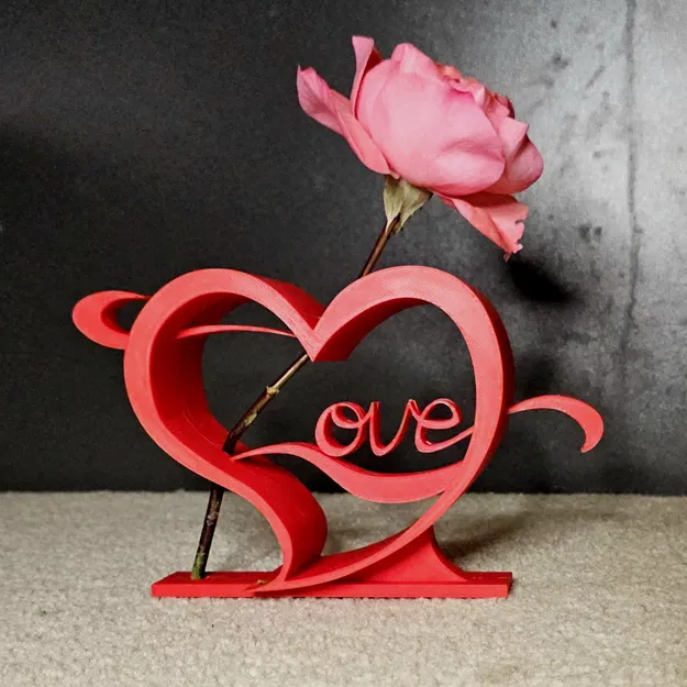 Trưng Bày Hoa Hồng 1 Cành Ngày Valentine (Valentines Day Love Single Stem Rose Flower Display) - Image 2