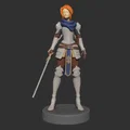 Nữ Hiệp Sĩ – Miniature 3D In Được | Chiến Binh Fantasy cho RPG & Tabletop - Thumbnail 1