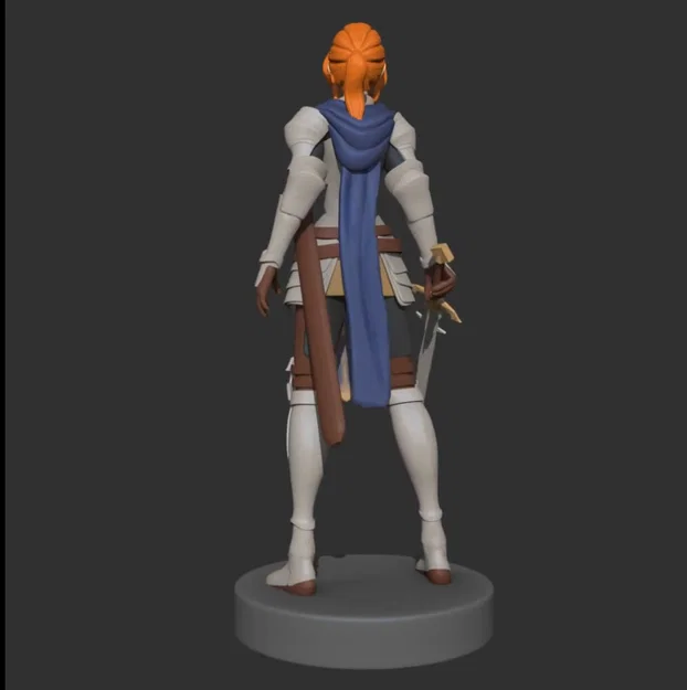 Nữ Hiệp Sĩ – Miniature 3D In Được | Chiến Binh Fantasy cho RPG & Tabletop - Image 2