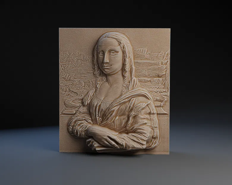 Mảng Phù Điêu Mona Lisa 3D (3d Mona Lisa Plaque) - Image 1