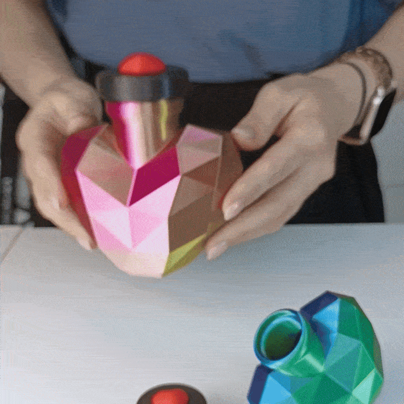 Love Potion LowPoly + Nắp Nắp Trái Tim, 2 Chai Hình Trái Tim, No Support