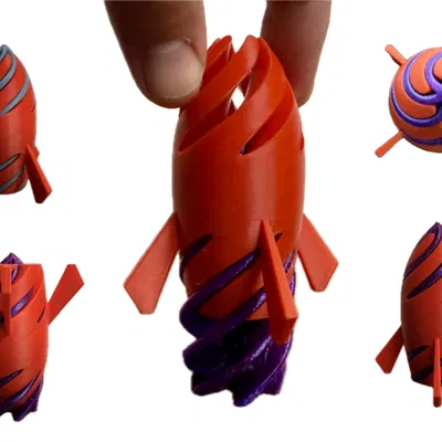 Rocket Spiral Passthrough Fidget – Đồ chơi fidget xoắn hình tên lửa