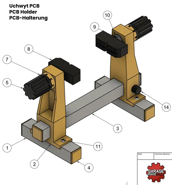 Đế kẹp mạch in (PCB) xoay 360° – Circuit Board, PCB holder - Image 1