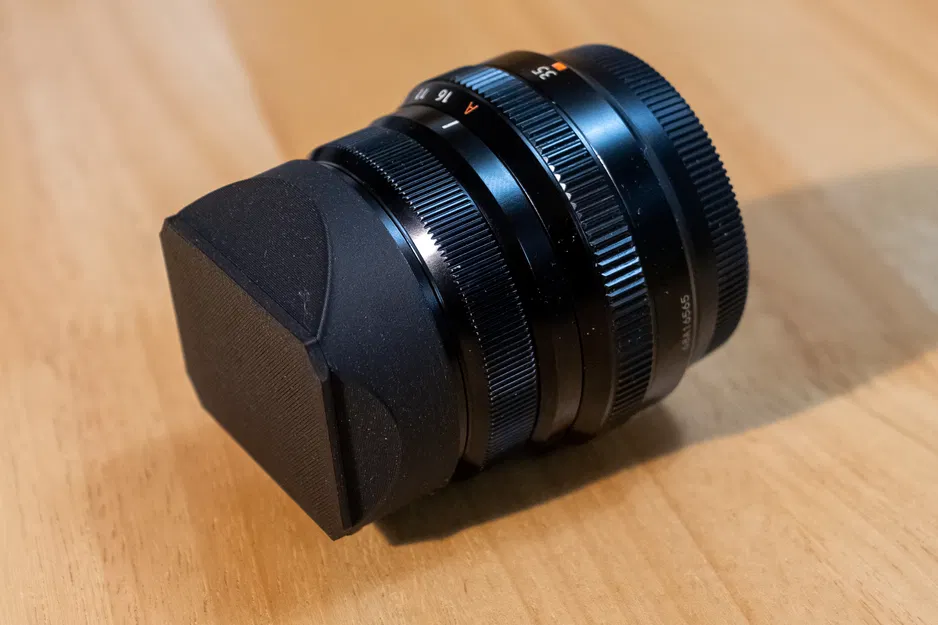 Lens hood & cap cho Fujifilm 35mm F2 WR (kiểu vuông) - Image 3