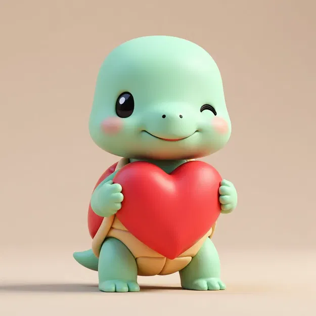 Rùa Tình Yêu – Chú Rùa Có TRÁI TIM BỰ Valentine - Image 1