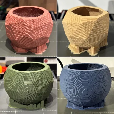 Chậu trồng cây Elegant Voxelized Planters