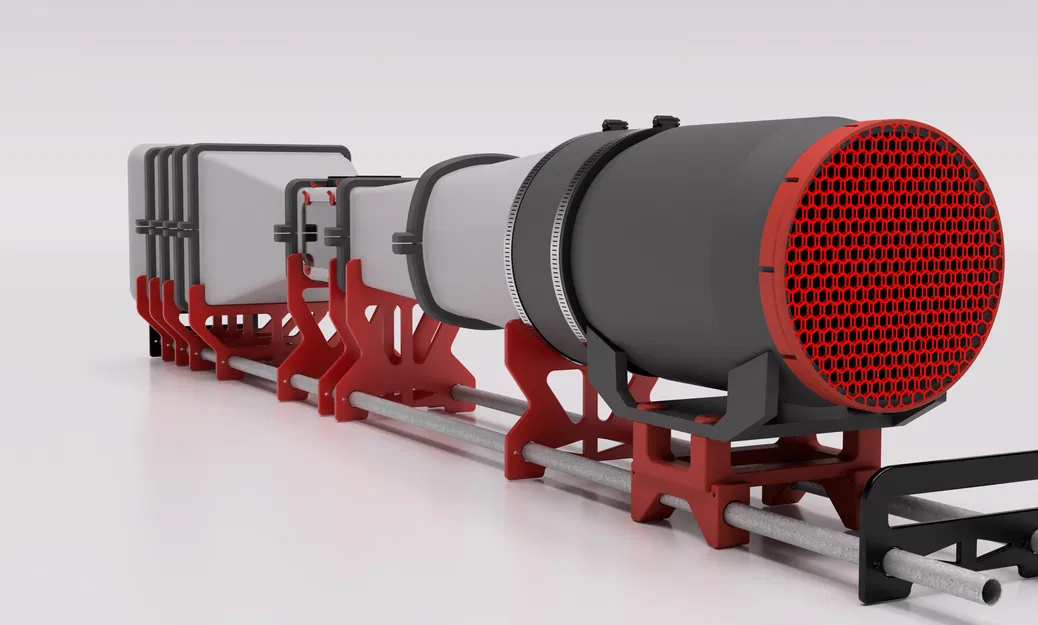 Chân đỡ ống EMT cho Modular STEM Wind Tunnel (lấy ý tưởng từ RepRack) - Image 1