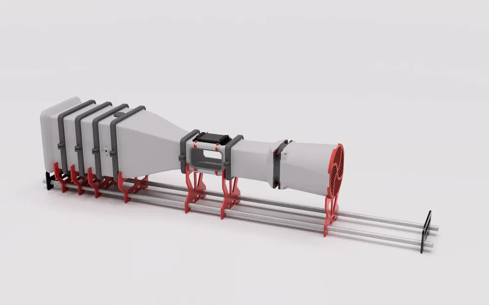 Chân đỡ ống EMT cho Modular STEM Wind Tunnel (lấy ý tưởng từ RepRack) - Image 3