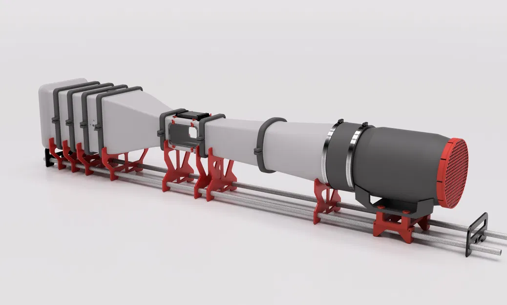 Chân đỡ ống EMT cho Modular STEM Wind Tunnel (lấy ý tưởng từ RepRack) - Image 5