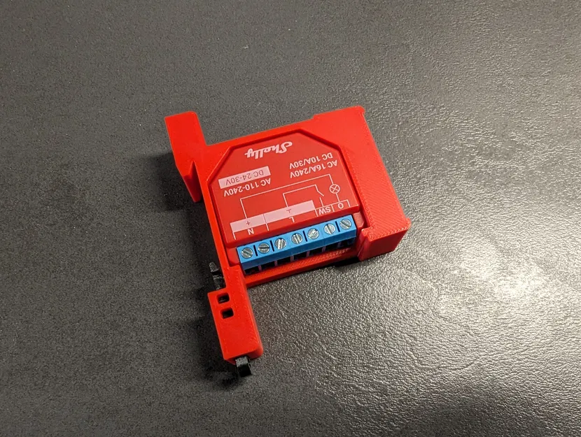 Giá gắn Shelly lên DIN Rail (Shelly DIN Rail Mount) - Image 1