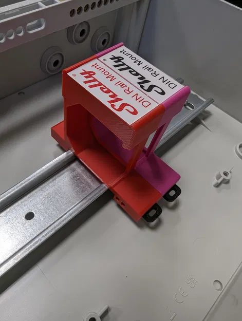 Giá gắn Shelly lên DIN Rail (Shelly DIN Rail Mount) - Image 2