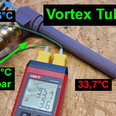 Vortex Tube (Ống xoáy tách khí nóng/lạnh)