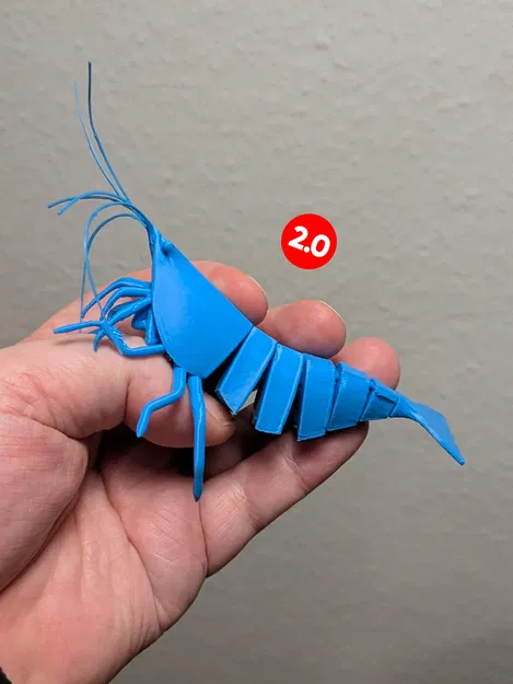 Tôm khớp nối (Articulated Shrimp) in 3D print-in-place - Image 1