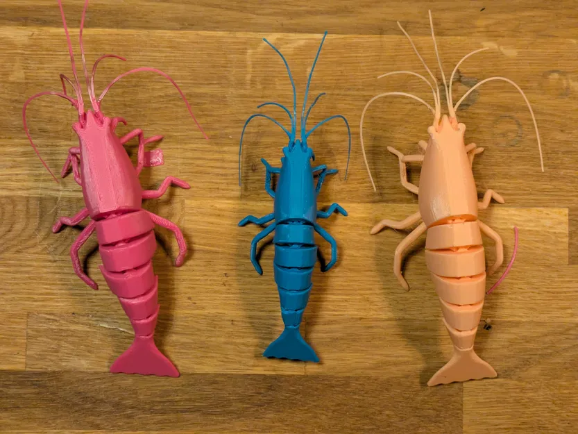 Tôm khớp nối (Articulated Shrimp) in 3D print-in-place - Image 5