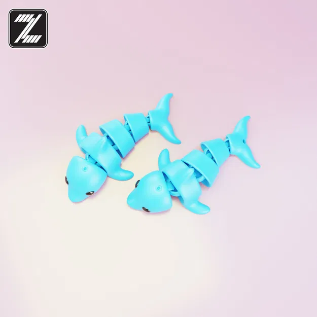 Móc khóa cá heo con dẻo (Flexi Baby Dolphin Keychain) - Image 4