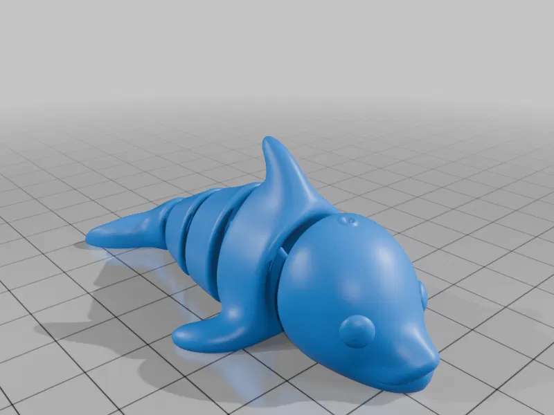 Móc khóa cá heo con dẻo (Flexi Baby Dolphin Keychain) - Image 7