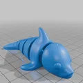 Móc khóa cá heo con dẻo (Flexi Baby Dolphin Keychain) - Thumbnail 8