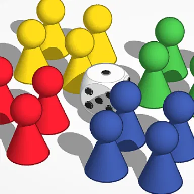 Nhân vật chơi game kèm xúc xắc