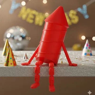 Pháo bông Chilling Rocket chân khớp nối – 20g! Có bản Mono & Multicolor