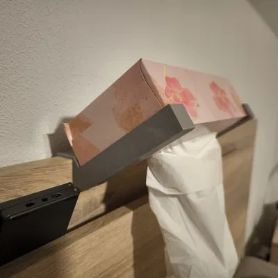 Giá đỡ hộp khăn giấy gắn lên khung giường (22mm)