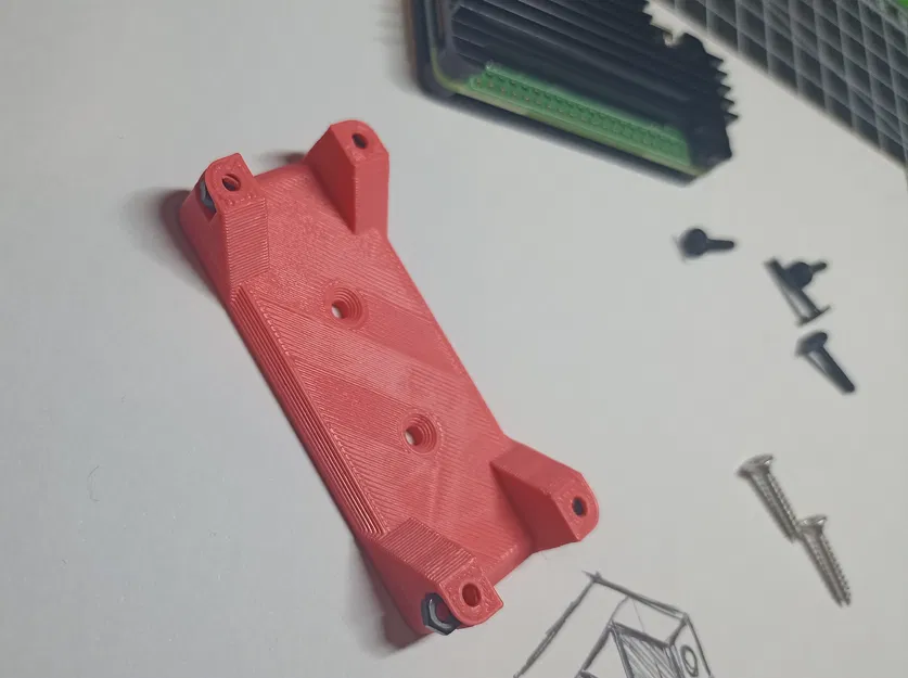 Giá đỡ khung hở cho Raspberry Pi Zero kèm passive heatsink - Image 3