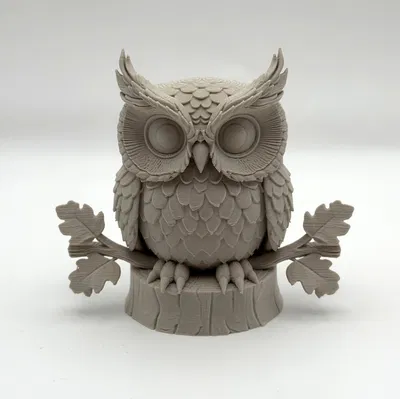 Cú mèo trên cành (Owl on Branch)