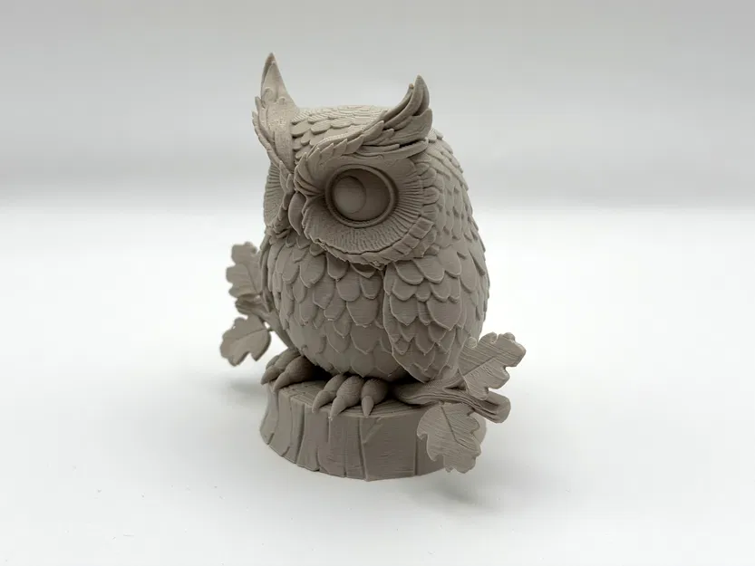 Cú mèo trên cành (Owl on Branch) - Image 4