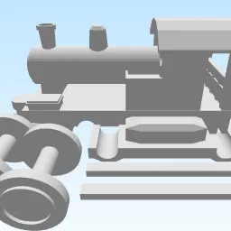 Tàu hỏa có thanh truyền động (siderods) chuyển động, tương thích Brio