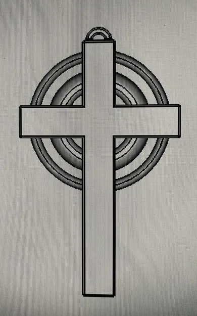Mặt trang trí Thánh giá Celtic đơn giản - Image 2