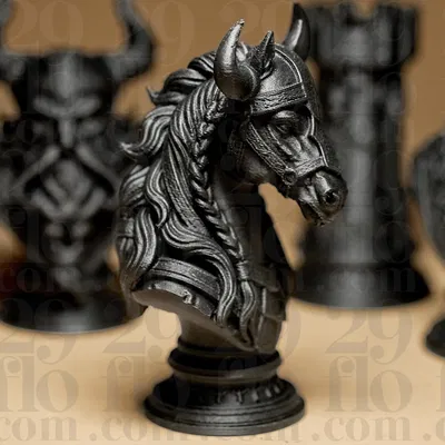 Bộ Quân Cờ Vua Phong Cách Nordic/Viking (Stylized)