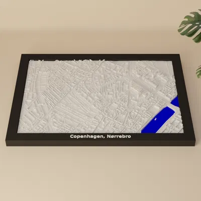 Copenhagen, Nørrebro, Đan Mạch - Mô hình 3D Miniature