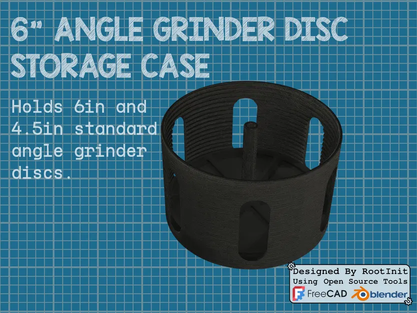 Hộp Đựng Đĩa Máy Mài Góc Nắp Vặn (Tối đa đĩa 6in) - Image 1