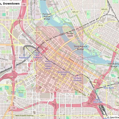 Minneapolis, Downtown, Hoa Kỳ - Mô hình thu nhỏ 3D