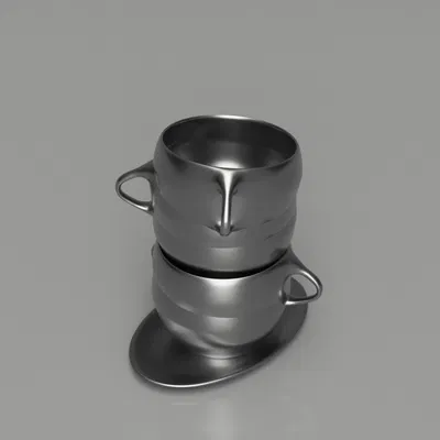 Giá đỡ nến nghệ thuật – Cụm cốc liên kết STL cho in 3D