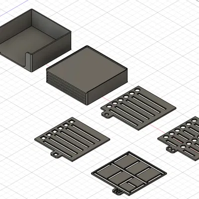 Post-It Stencil – Khay Sticky Note 75×75mm kèm ngăn chứa stencil
