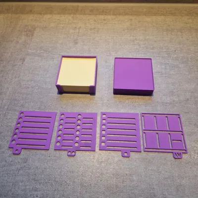 Post-It Stencil – Khay Sticky Note 75×75mm kèm ngăn chứa stencil