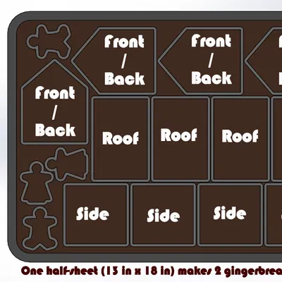 Khuôn cắt bánh Nhà Bánh Gừng: Mái Gable Roof & Truncated Icosohedron